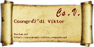 Csongrádi Viktor névjegykártya