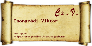 Csongrádi Viktor névjegykártya