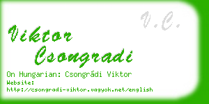 viktor csongradi business card